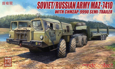 Soviet/Russian Army MAZ-7410 with ChMZAP-9990 semi-trailer (1/72) - Pegasus Hobby Supplies