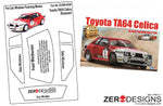 Zero Designs : Toyota Celica TA64 Rally Pre Cut Window Painting Masks (Beemax) 1:24