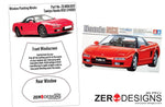 Zero Designs : 1/24 Honda NSX Window Painting Masks (Tamiya 24100) - Pegasus Hobby Supplies
