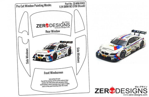 Zero Designs : BMW M3 DTM Pre Cut Window Painting Masks (Revell) 1:24