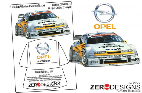 Zero Designs : Opel Calibra V6 DTM Pre Cut Window Painting Masks (Tamiya) 1:24