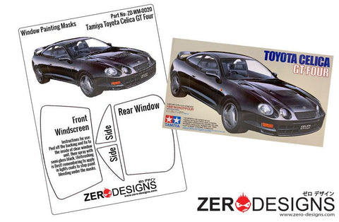 Zero Designs :  Toyota Celica GT-Four Pre Cut Window Painting Masks (Tamiya) 1:24