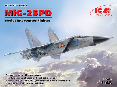 MIG-25PD Soviet Interceptor Fighter (1/48) - Pegasus Hobby Supplies
