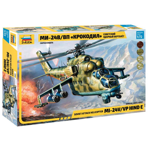 Soviet attack helicopter MI-24V/VP Hind E (1/72)