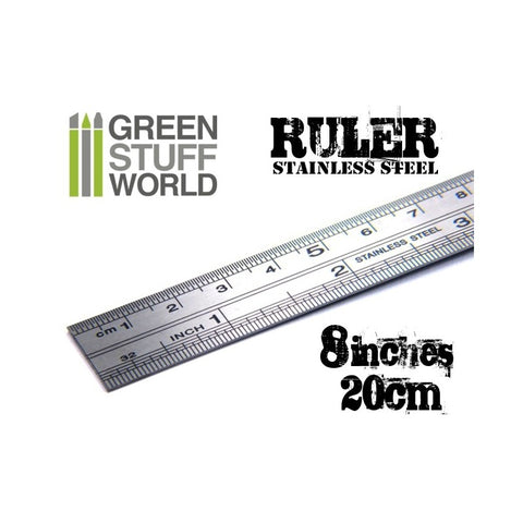 Stainless Steel Hobby Ruler 8' (20cm) - Pegasus Hobby Supplies