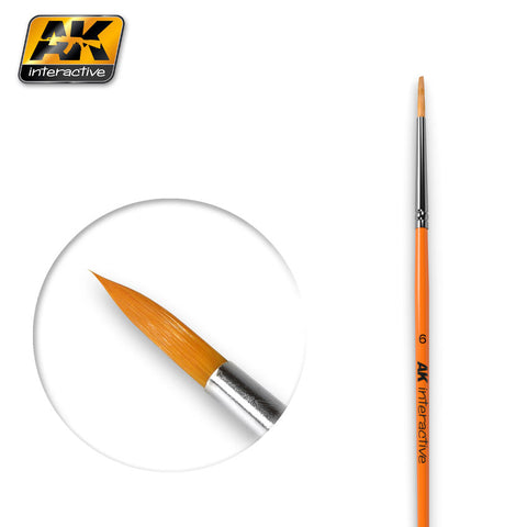 Synthetic Paint Brush - Round (6) - Pegasus Hobby Supplies