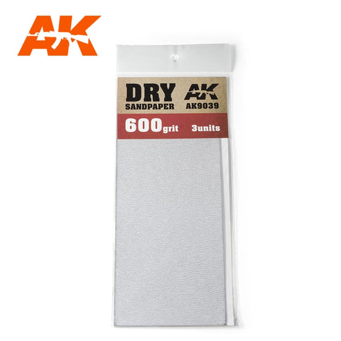 Sandpaper - 600 grit [DRY] (3 Sheets)
