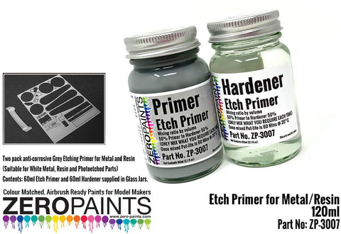 Zero Paints : Etch Primer for Metal/Resin (2 x 60ml) - Pegasus Hobby Supplies