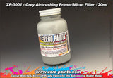 Zero Paints : Grey Primer/Micro Filler [Airbrush Ready] (120ml) - Pegasus Hobby Supplies