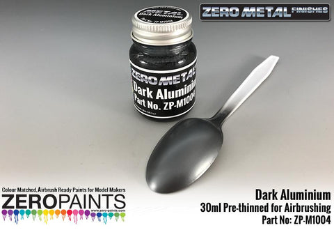 Zero Paints : Dark Aluminium Paint - 30ml - Zero Metal Finishes