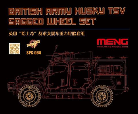British Army Husky TSV Sagged wheel set 1/35 (Resin) - Pegasus Hobby Supplies