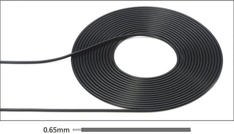 Piping Cable OD 0.65mm (Black), - Pegasus Hobby Supplies