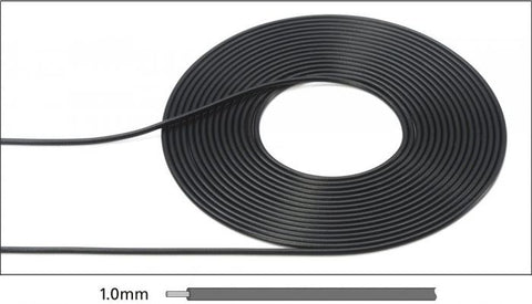 Piping Cable OD 1.0mm (Black), - Pegasus Hobby Supplies
