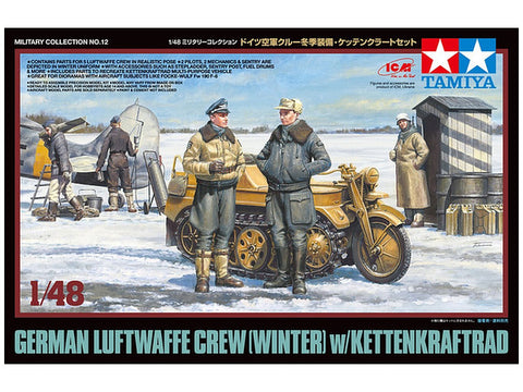 Ger. Luftwaffe Crew (Winter) w/Kettenkraftrad (1/48)