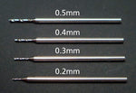 Fine Pivot Drill Bit 0.2mm (1mm shank)